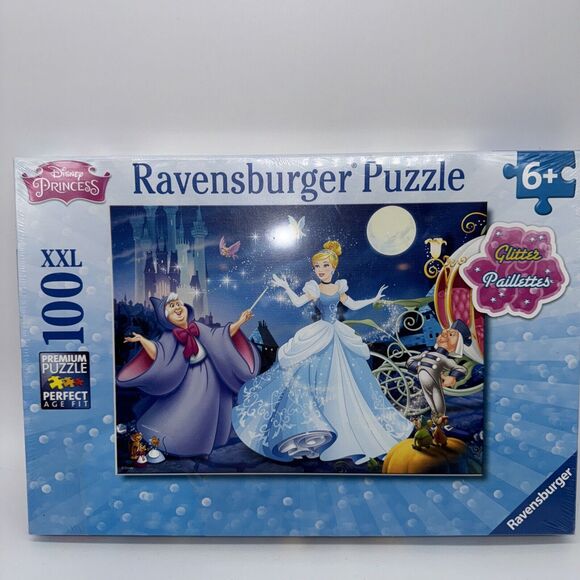 NEW & SEALED Ravensburger 136711Disney Princess Glitter 100 Pc XXL Jigsaw Puzzle - Picture 1 of 8